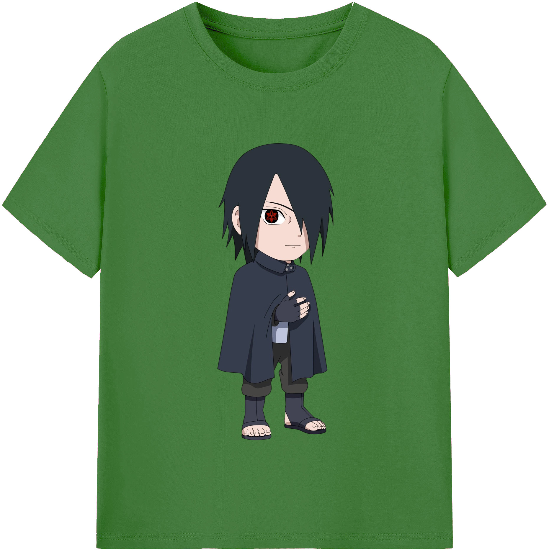 （画像用） NARUTO -ナルト- うちは サスケ Uchiha Sasuke レディースカジュアルプリントTシャツ（綿100％）